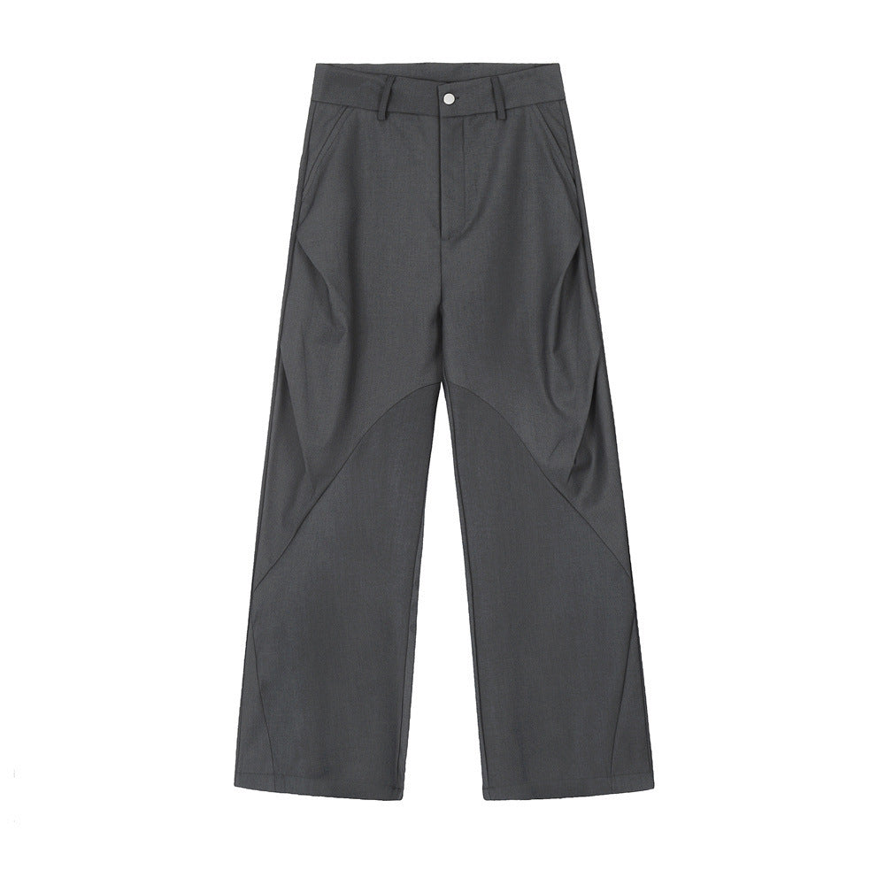 Bold Style Solid Color Suit Pants
