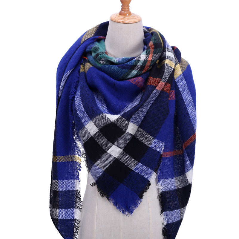 Autumn Plaid Cashmere Wrap