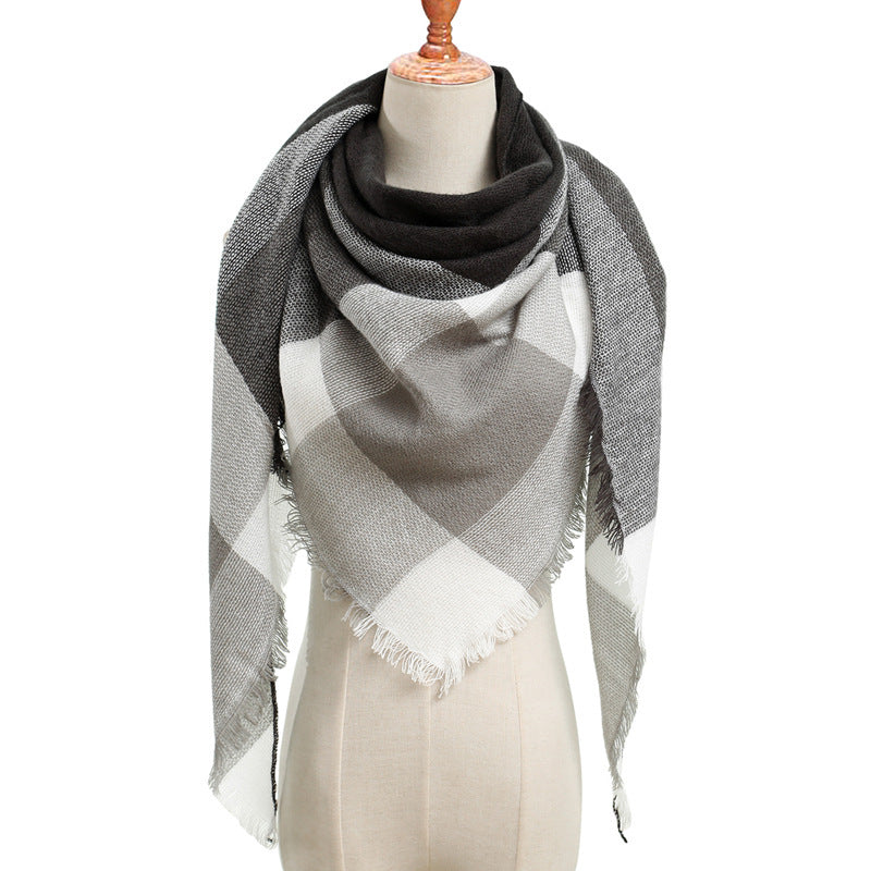 Autumn Plaid Cashmere Wrap