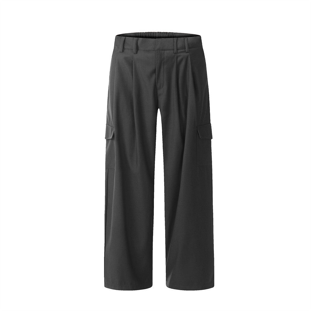 Classic Solid Color Casual Suit Pants for Men