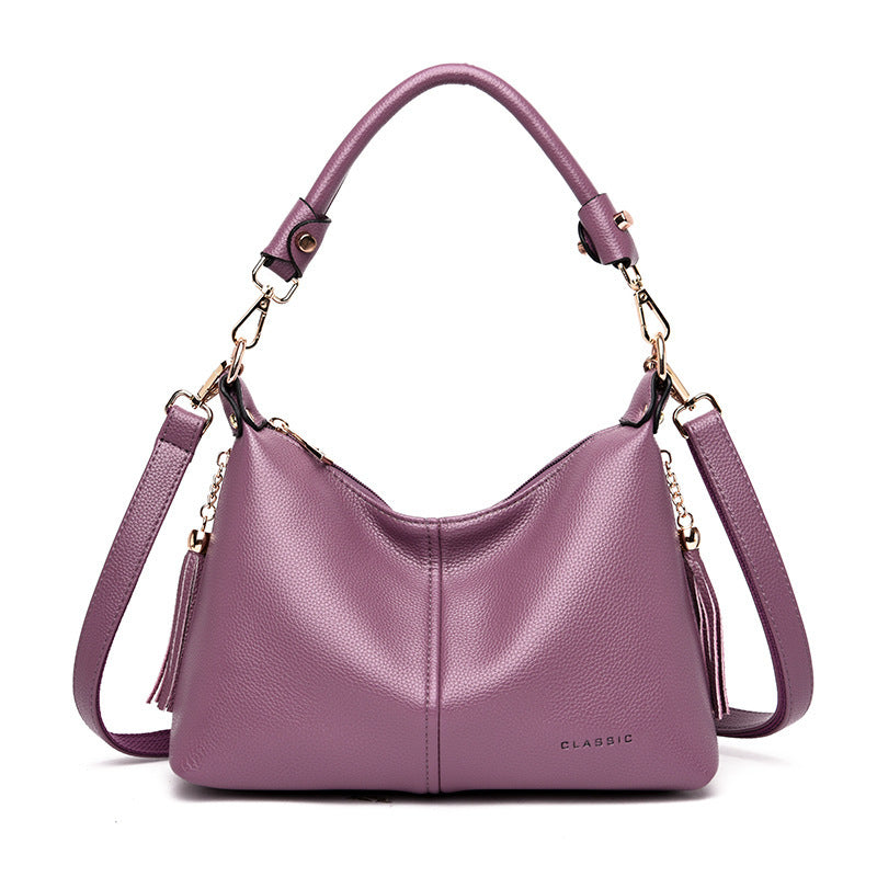 Elegant Ease Leather One-Shoulder Handbag