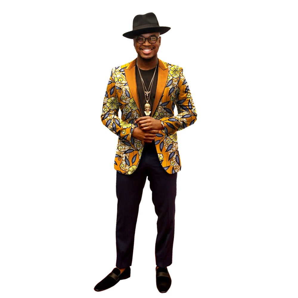 Patterned Elegance Blazer