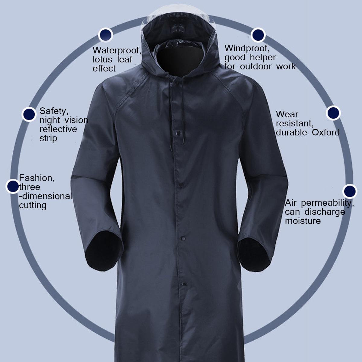 Long Raincoat, Labor Protection, Environmental Sanitation And Security Patrol Duty Raincoat Sean Powell Apparel