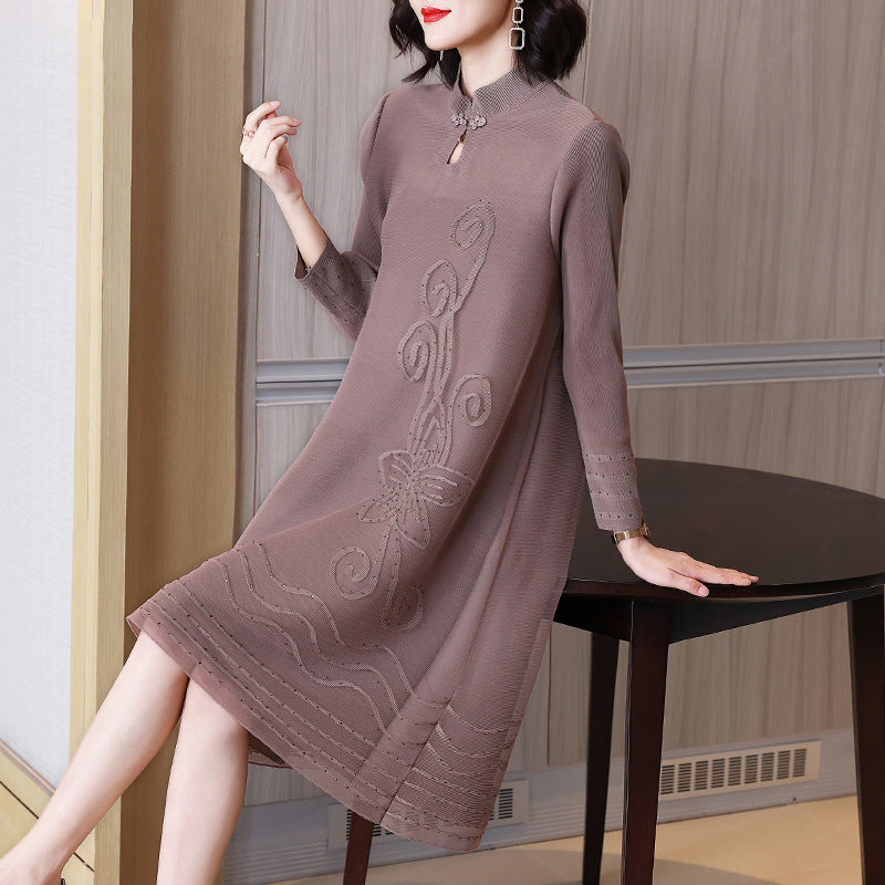 Crimson Bloom Spring Dress