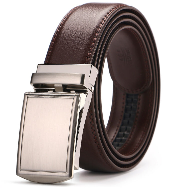 No-Hole Adjustable Leather Belt