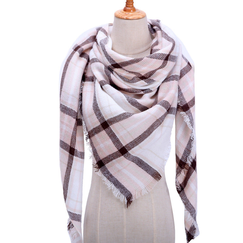 Autumn Plaid Cashmere Wrap