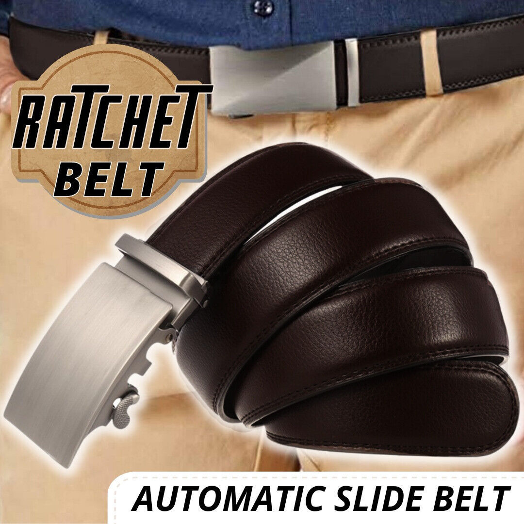 Refined Elegance Men's Dark Brown Ratchet Leather Belt Sean Powell Apparel