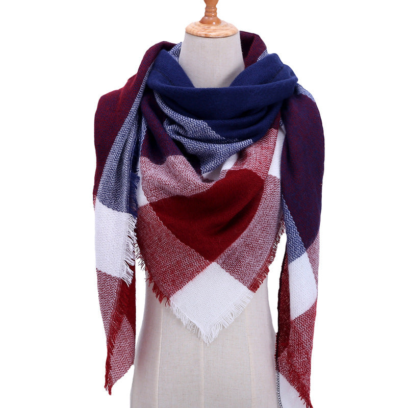 Autumn Plaid Cashmere Wrap