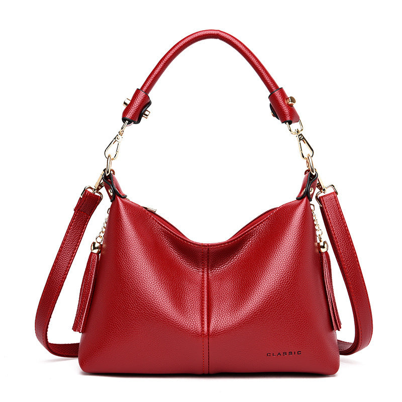 Elegant Ease Leather One-Shoulder Handbag