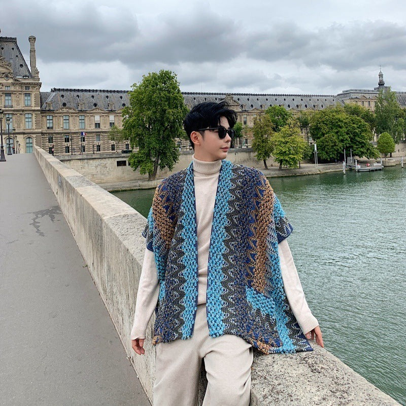 Modern Concave Color Block Sweater