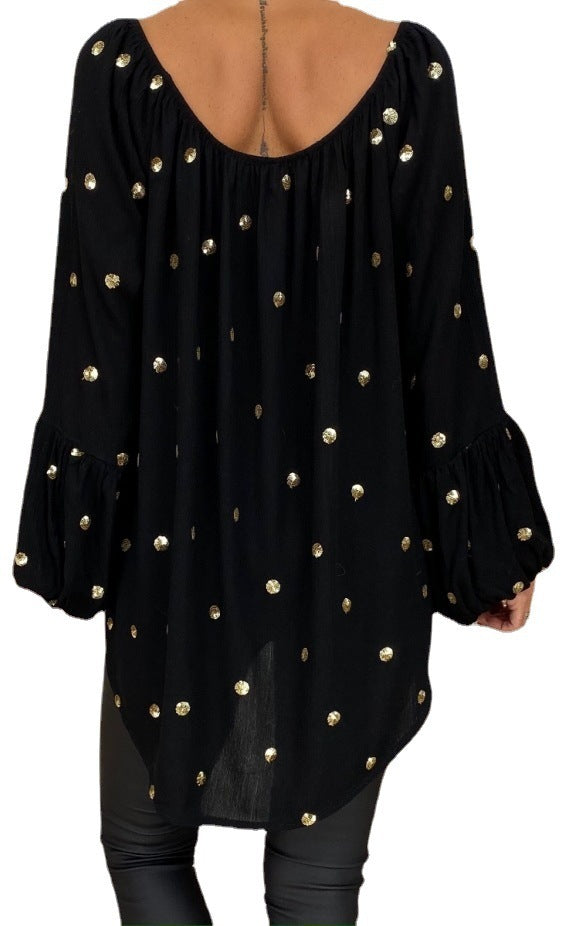 Bold Charm Irregular Print Plus-Size Top