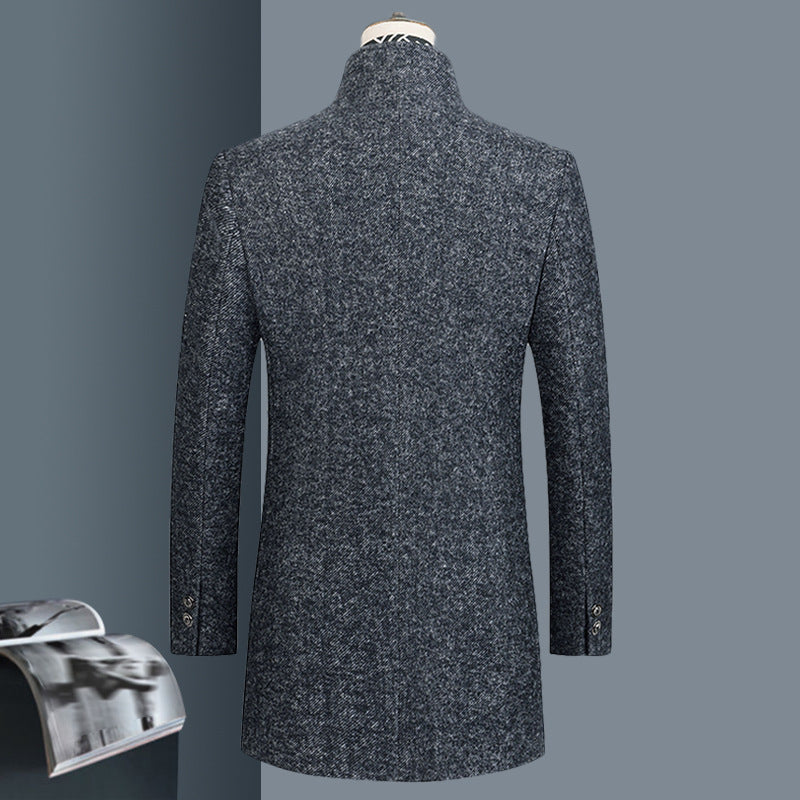 Dad's Cotton Padded Stand-up Collar Winter Coat