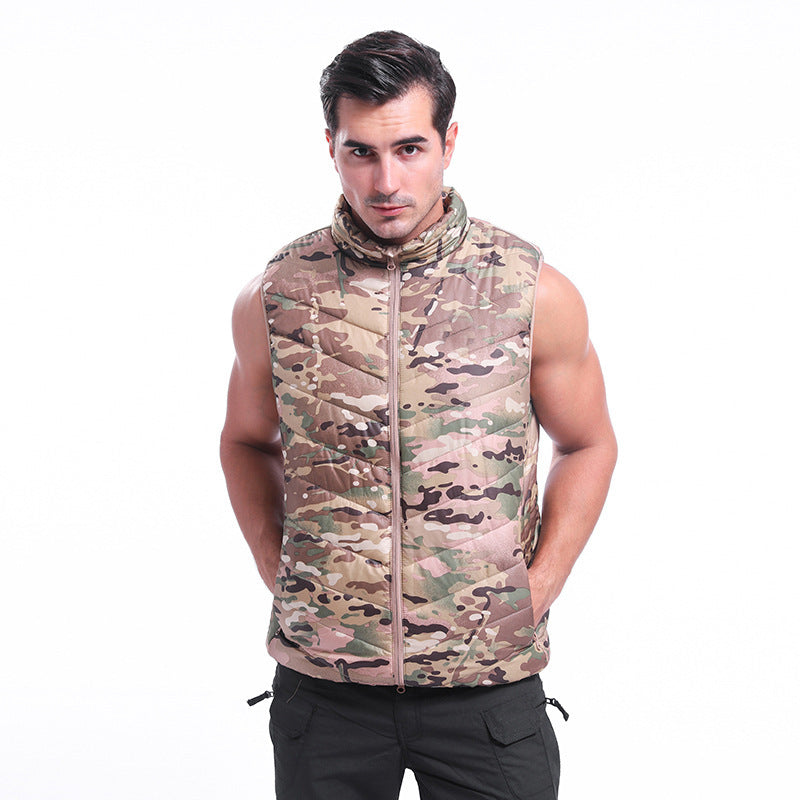 Tactical Pro Men’s Camouflage Vest – Outdoor Fall & Winter Warmth
