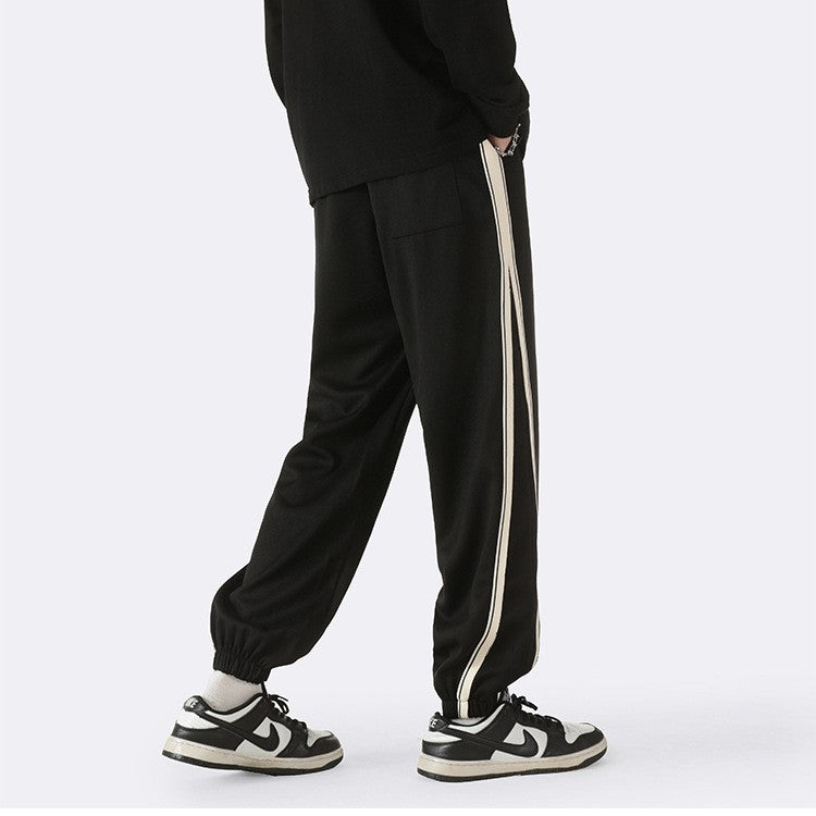 Men’s Relaxed Fit Striped Tapered Pants