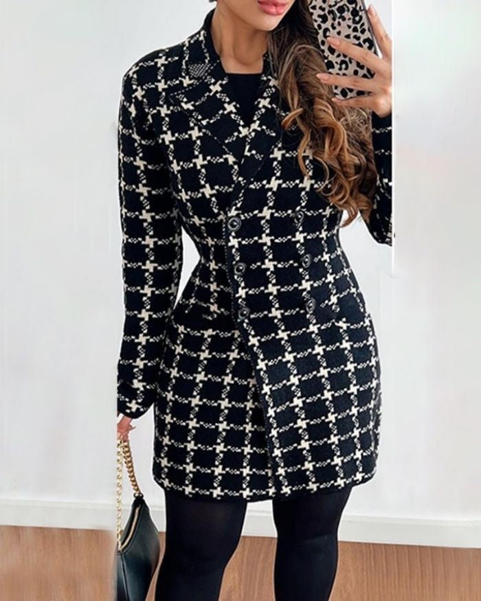 Elegant Long-Sleeved Collar Coat