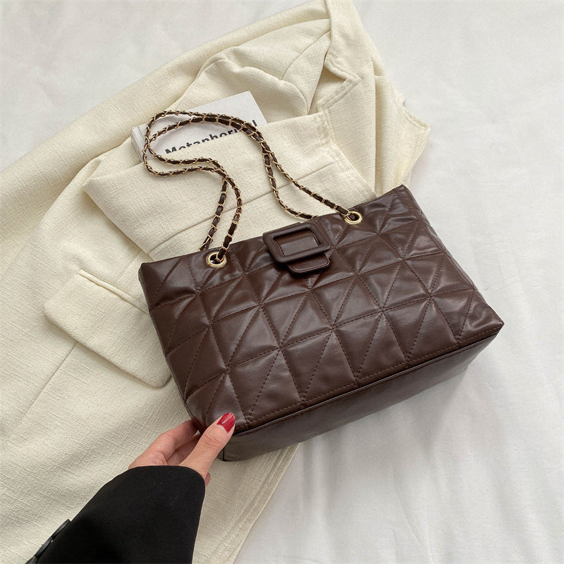 Fashion Forward Rhombus Chain Shoulder Bag