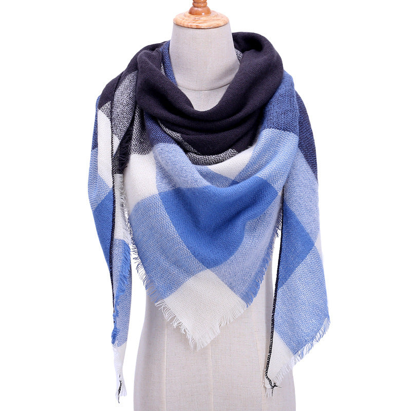 Autumn Plaid Cashmere Wrap