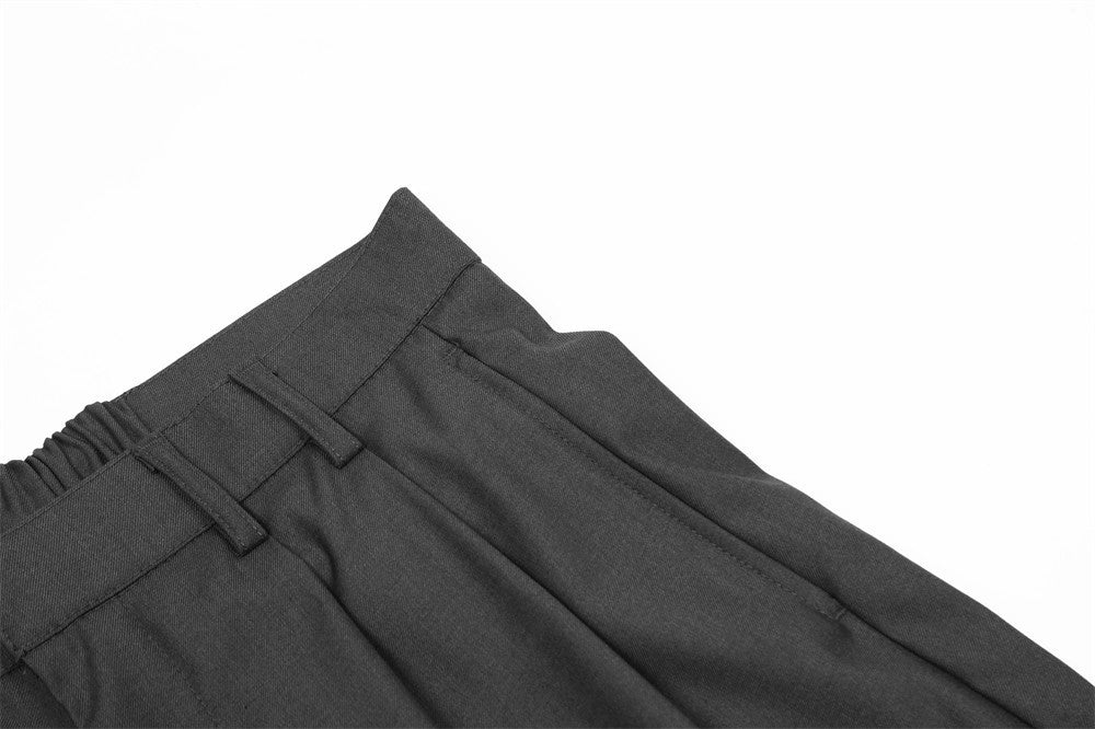 Classic Solid Color Casual Suit Pants for Men