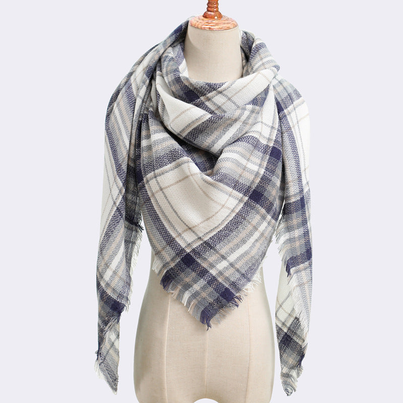 Autumn Plaid Cashmere Wrap