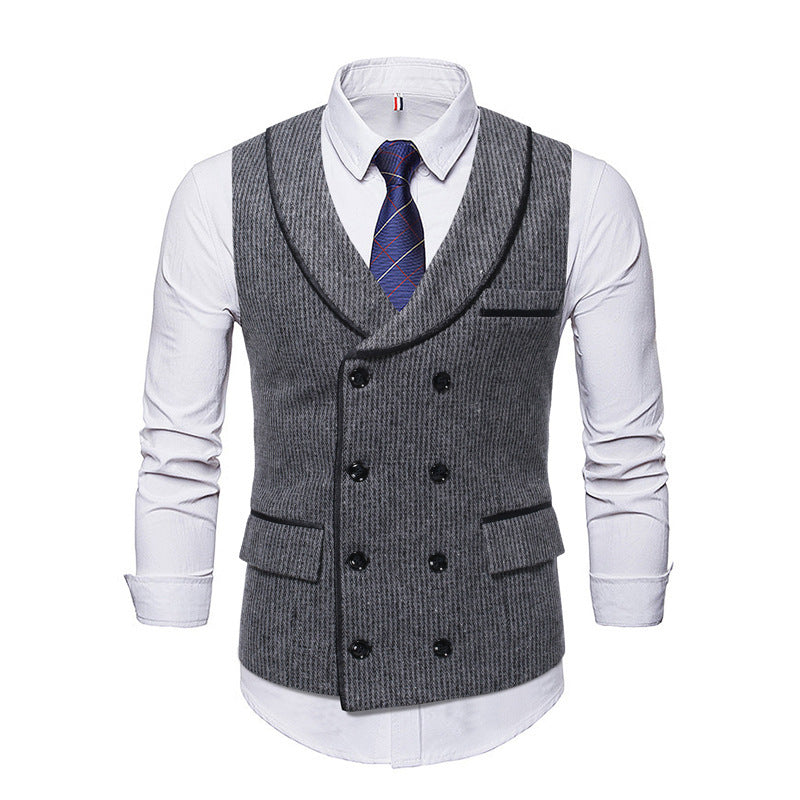 Classic Stripe Edge Relaxed Vest