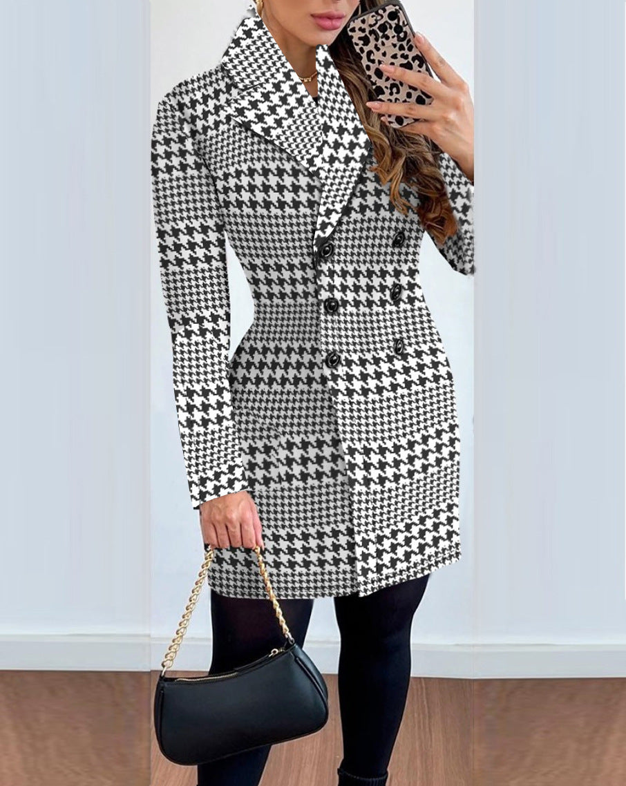Elegant Long-Sleeved Collar Coat
