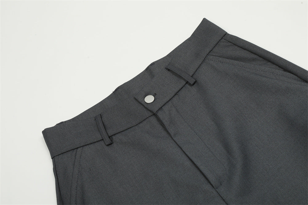 Bold Style Solid Color Suit Pants