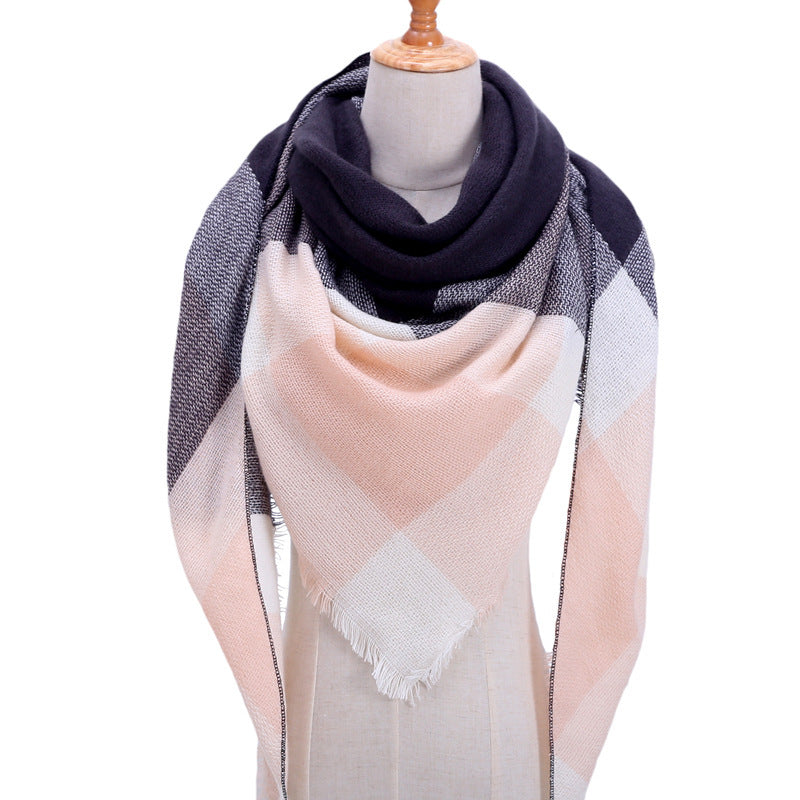 Autumn Plaid Cashmere Wrap