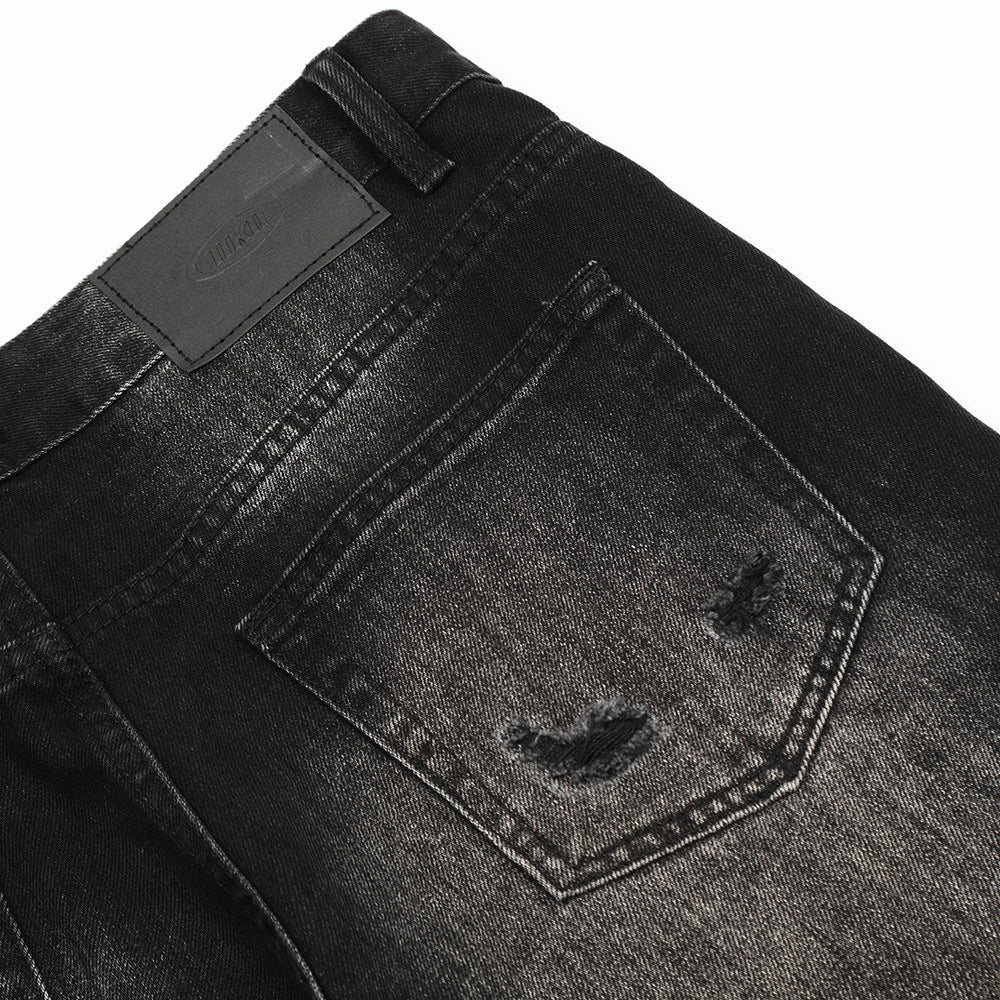 Men’s Washed White Bootcut Denim Jeans