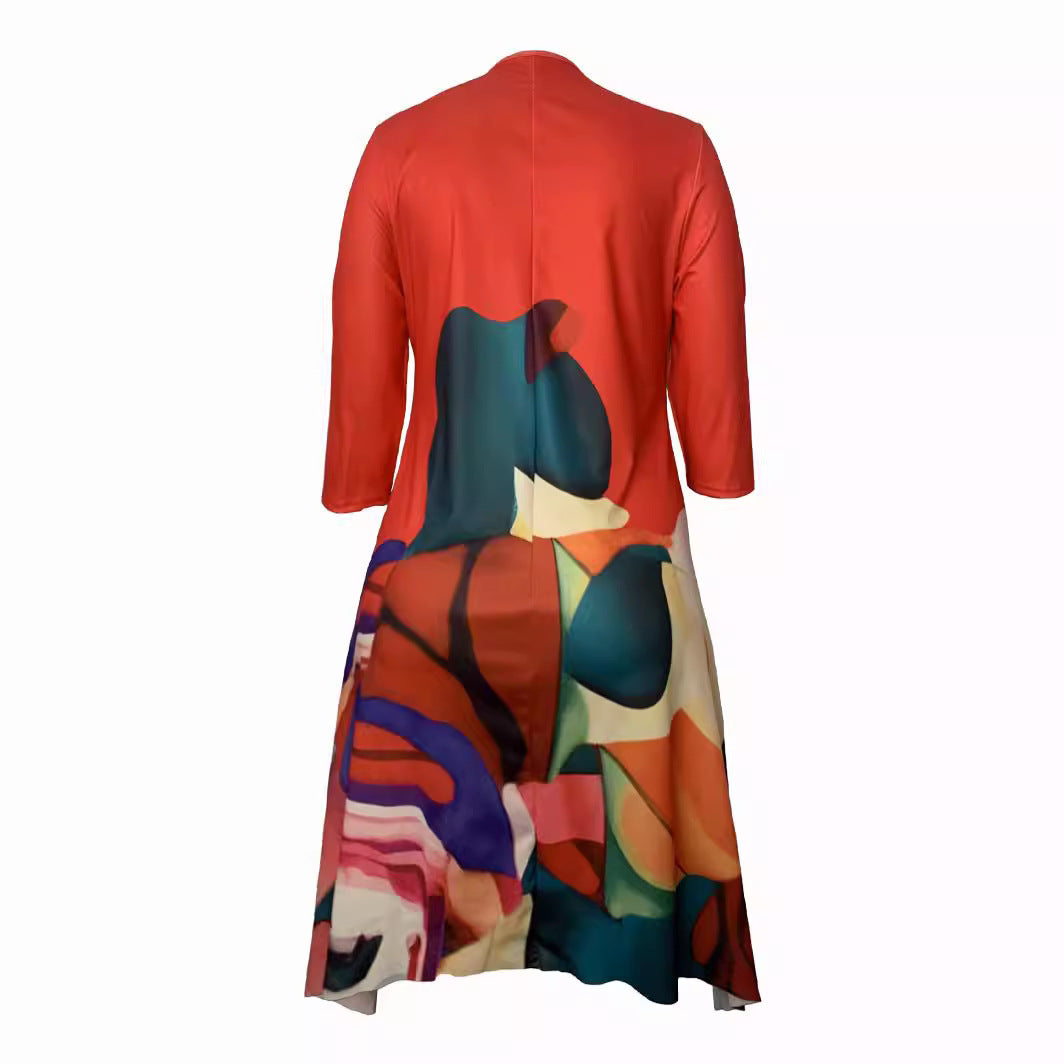 Urban Edge Patterned Dress