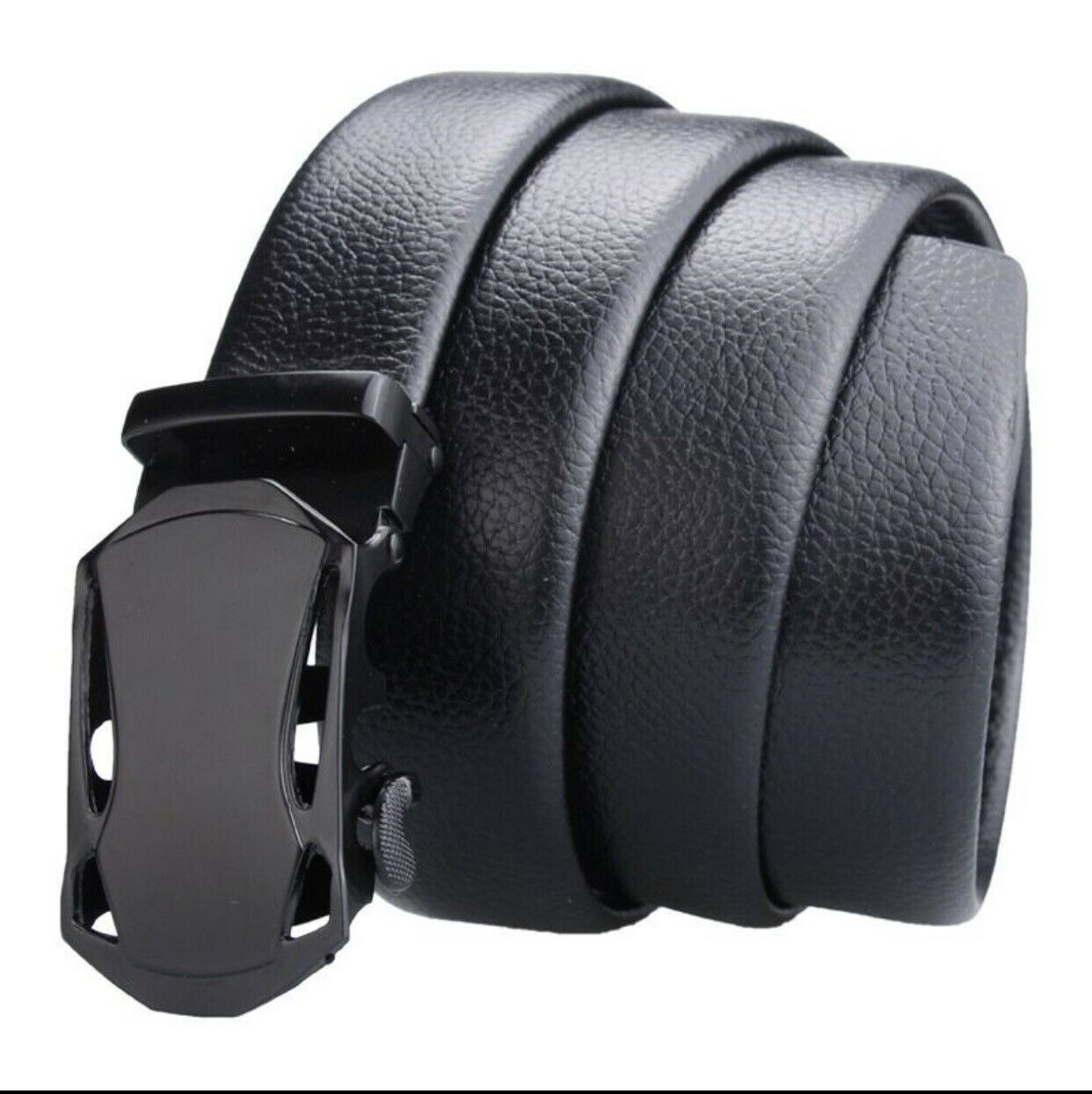 Black Microfiber Slide Buckle Belt for Men Sean Powell Apparel