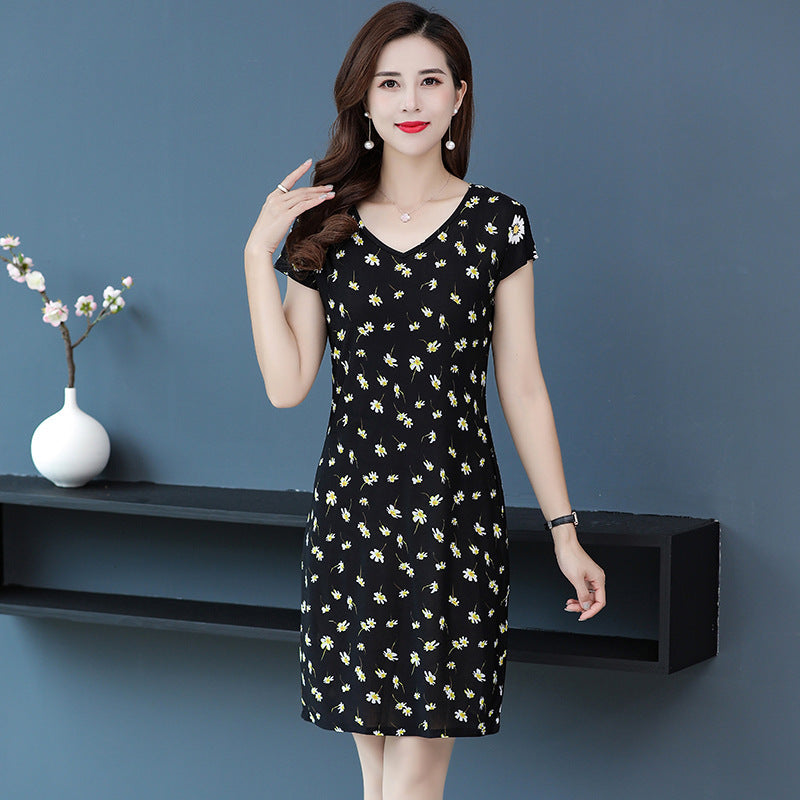 Silk Comfort Plus-Size Ice Silk Dress