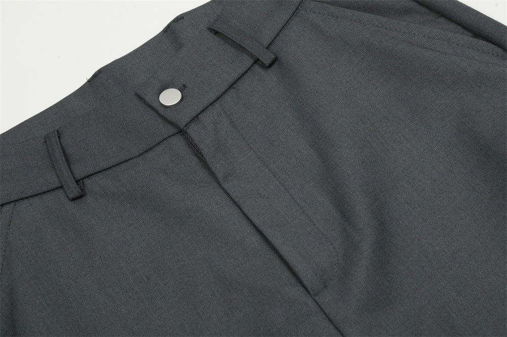 Bold Style Solid Color Suit Pants