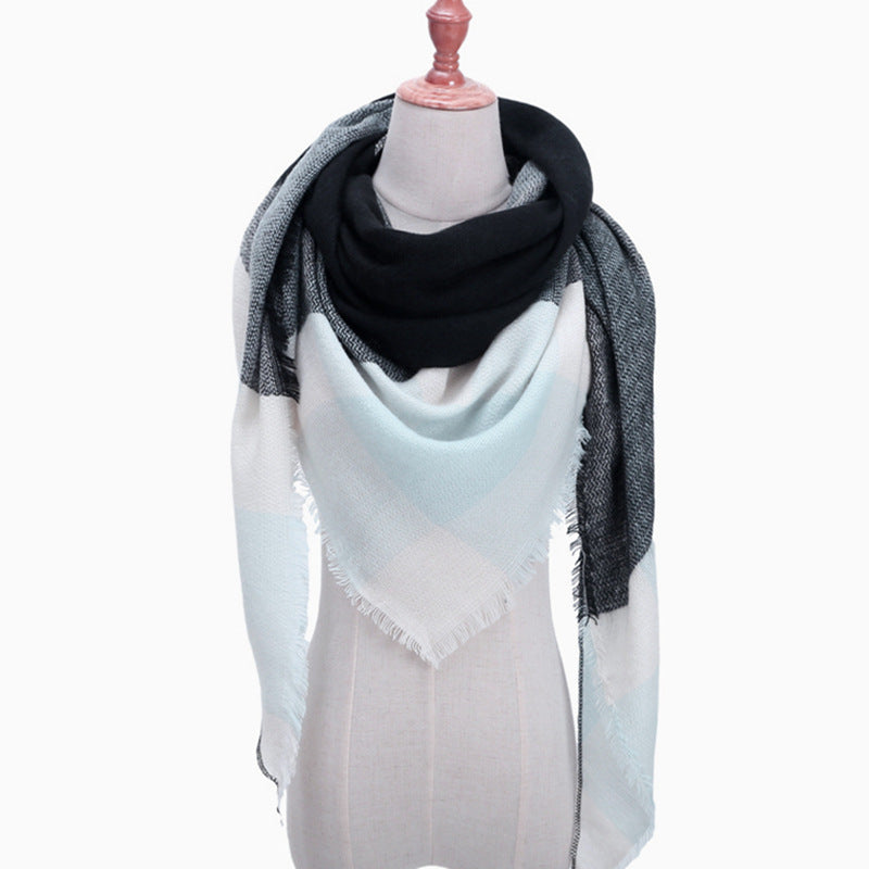 Autumn Plaid Cashmere Wrap