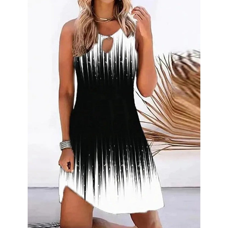 Vivid Print Sleeveless Dress