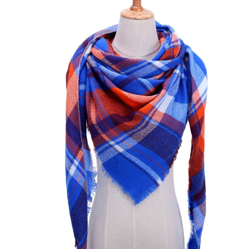 Autumn Plaid Cashmere Wrap