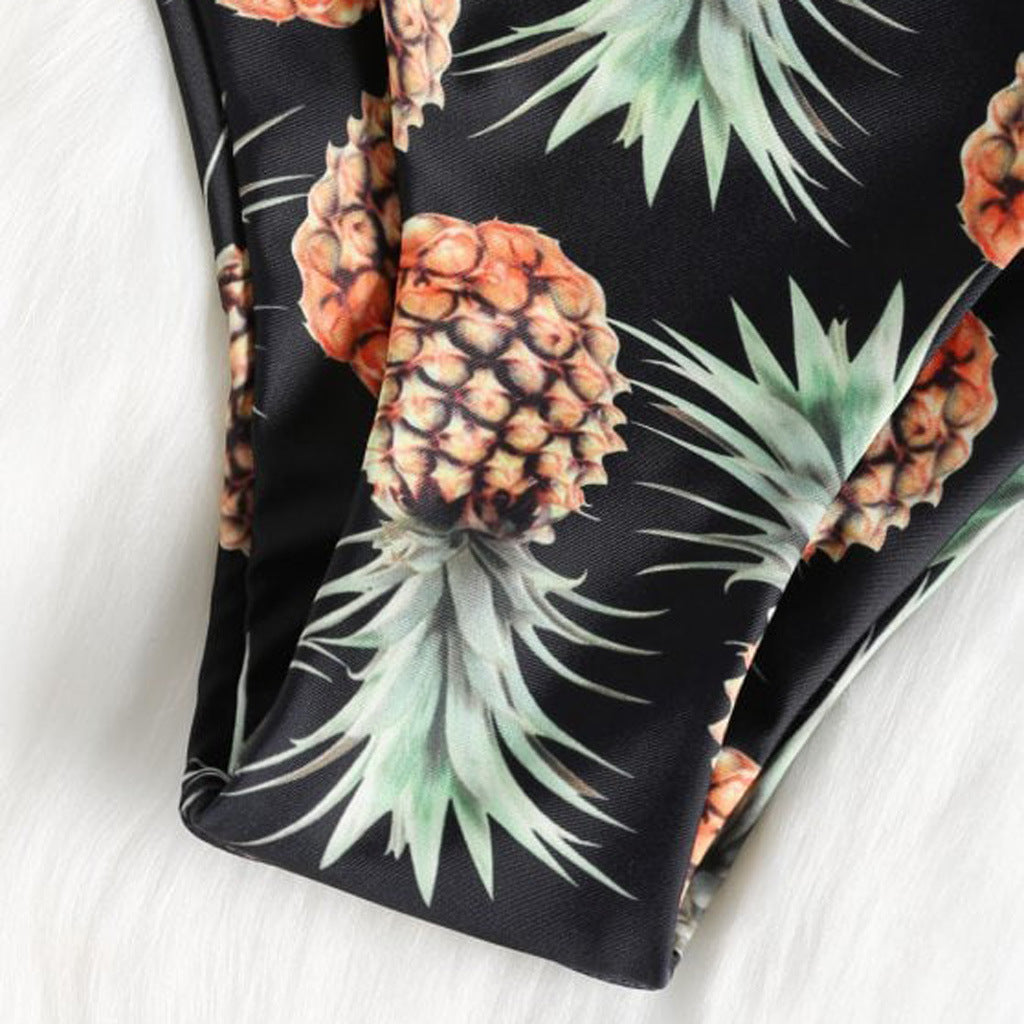 Tropical Vibes: Pineapple Tube Top Bikini Sean Powell Apparel