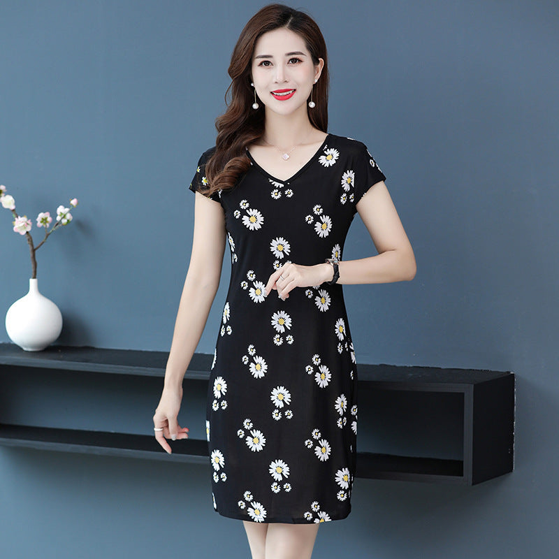 Silk Comfort Plus-Size Ice Silk Dress