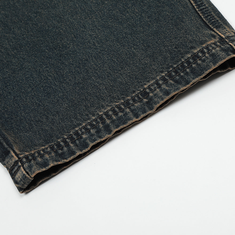 Men’s Vintage Washed Loose-Fit Dad Jeans