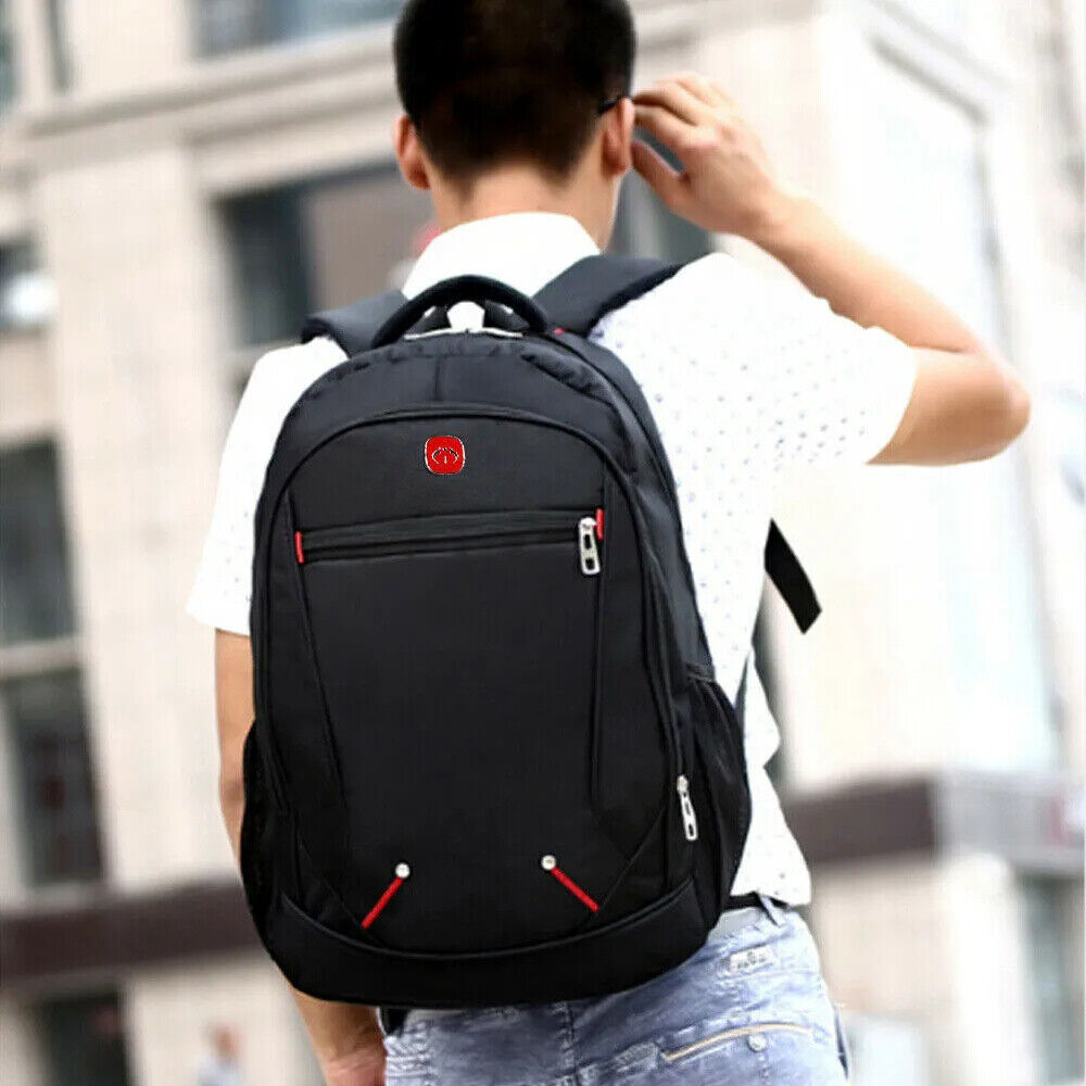Mens Black Large Backpack Rucksack - Outdoor Sport Work School Travel Hiking Bag