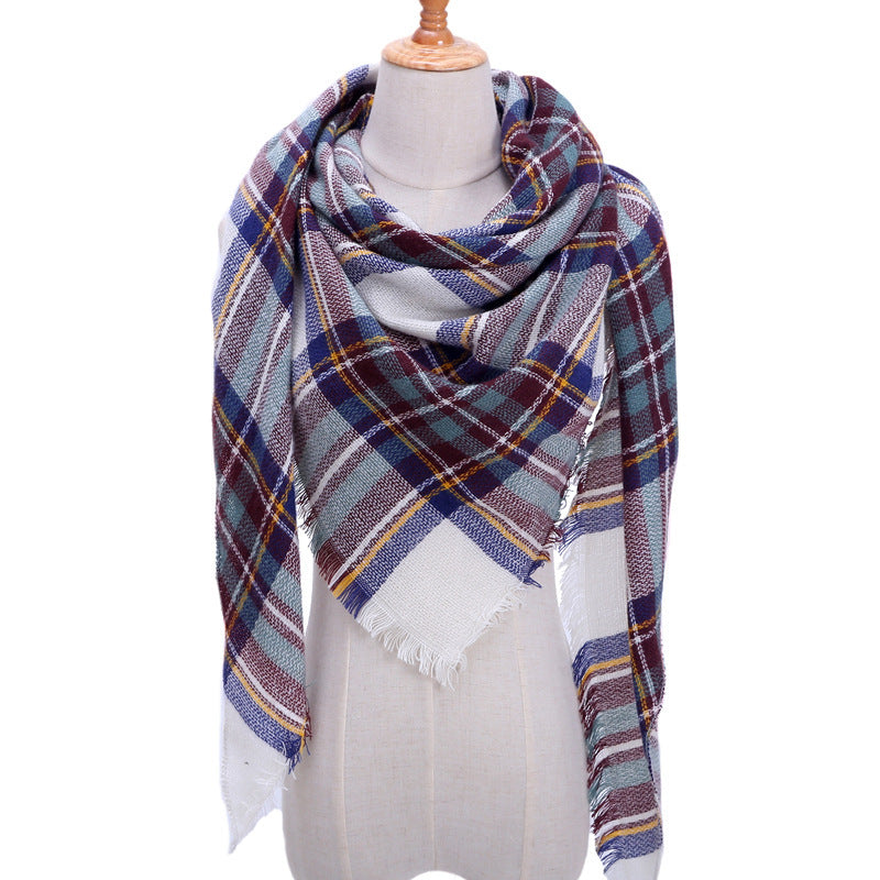 Autumn Plaid Cashmere Wrap