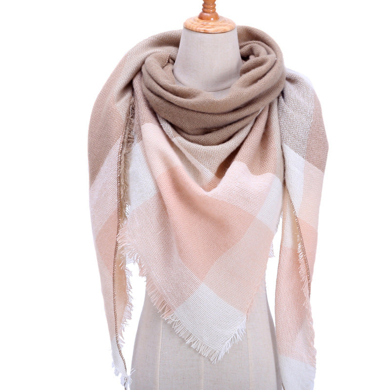 Autumn Plaid Cashmere Wrap