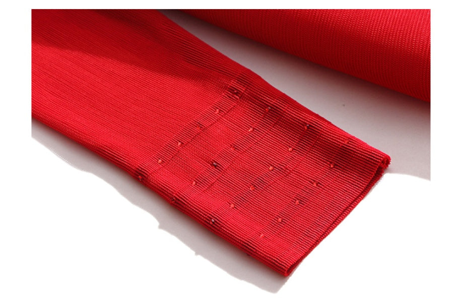 Crimson Bloom Spring Dress