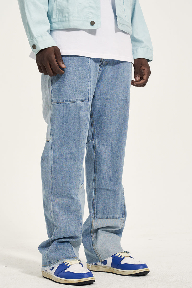 Mens Loose Straight Leg Casual Jeans Sean Powell Apparel