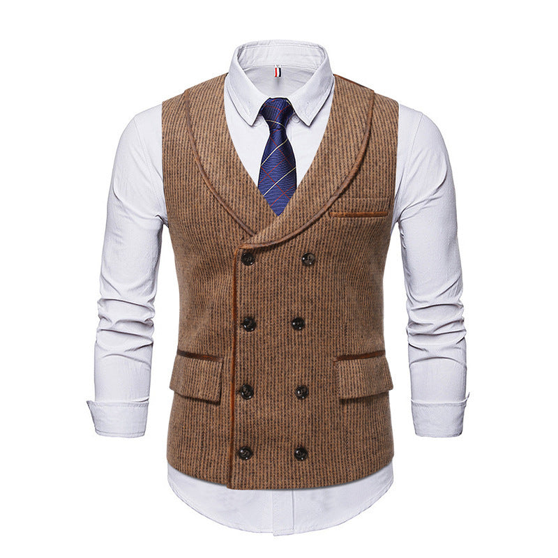 Classic Stripe Edge Relaxed Vest