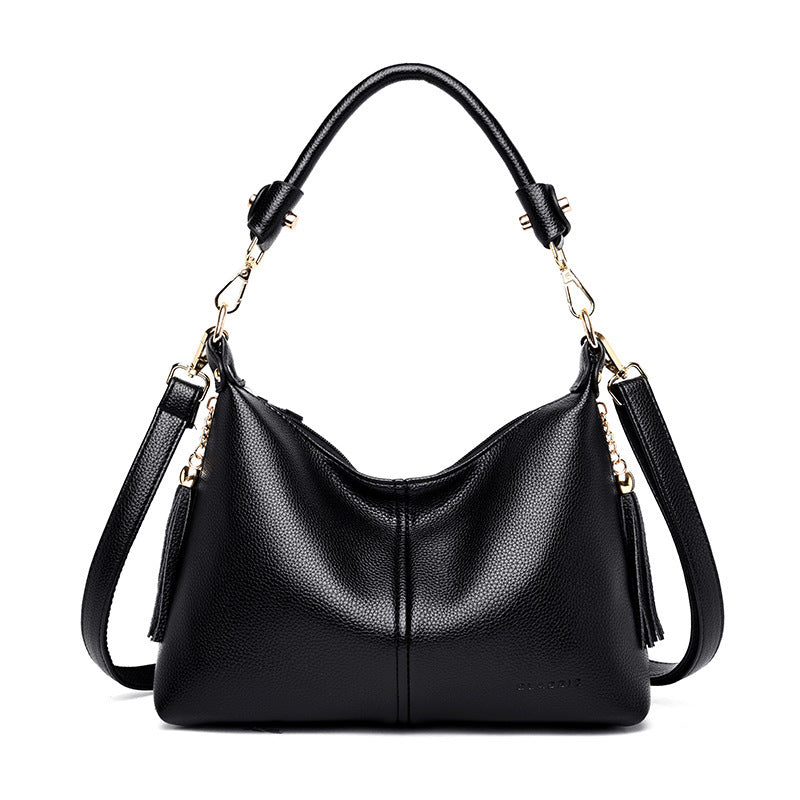 Elegant Ease Leather One-Shoulder Handbag