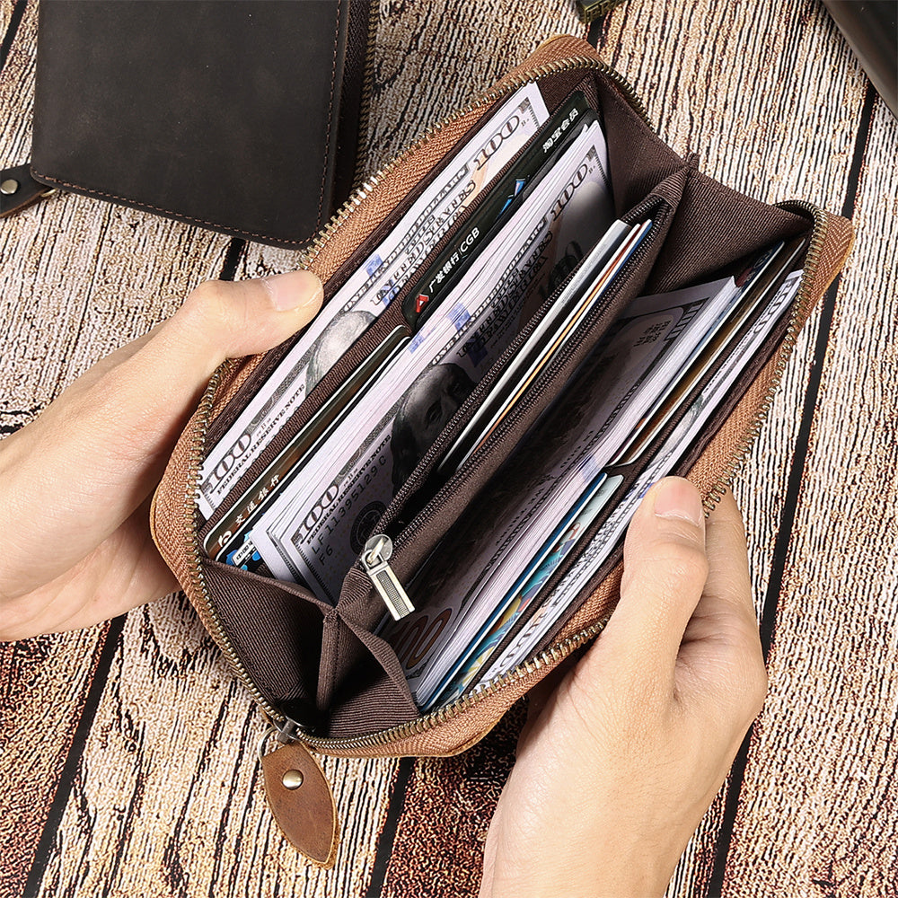 JOYIR RFID Leather Long Wallet for Men Sean Powell Apparel