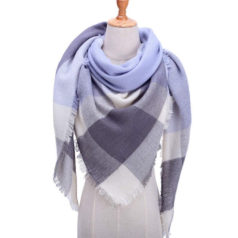 Autumn Plaid Cashmere Wrap