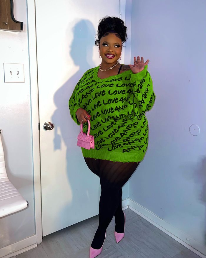 Autumn Breeze Oversized Sweater Blouse – Plus Size