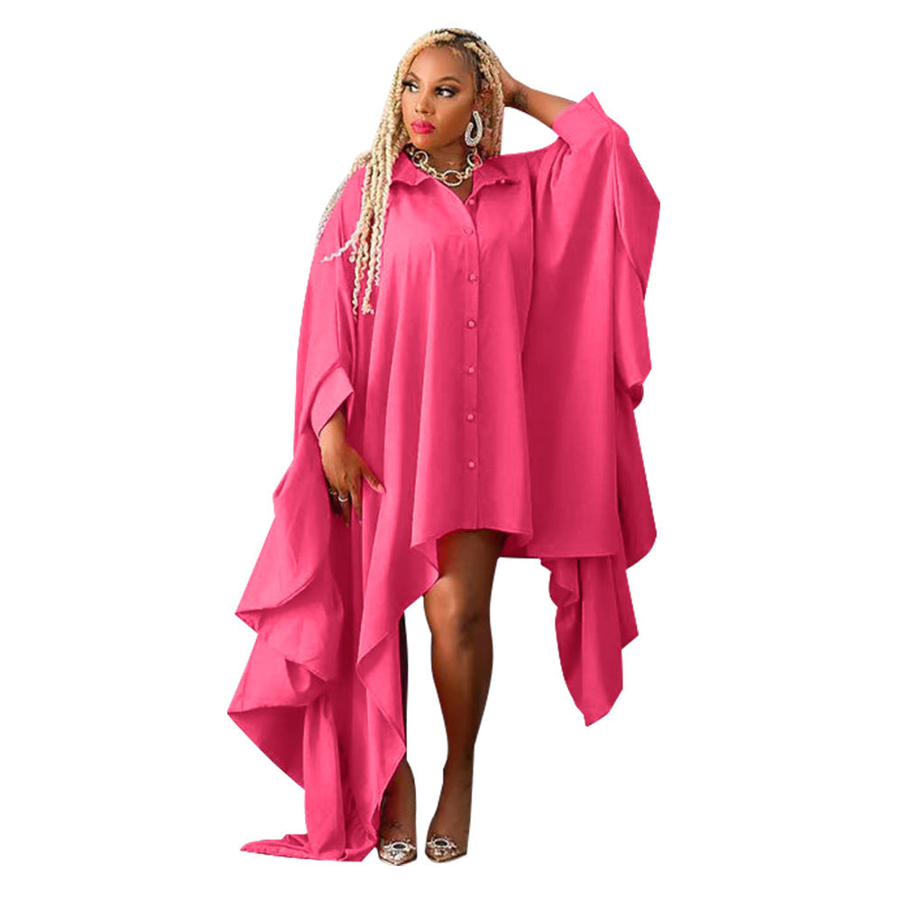 Sculpted Comfort Plus-Size Batwing Dress