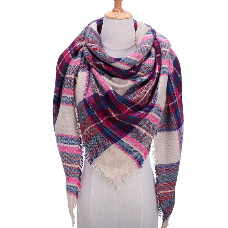 Autumn Plaid Cashmere Wrap